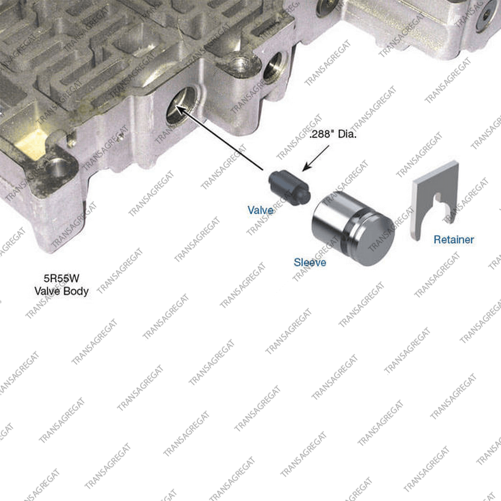 Клапан регулировки блокировки гидротрансформатора плунжерный (ремонтный)
