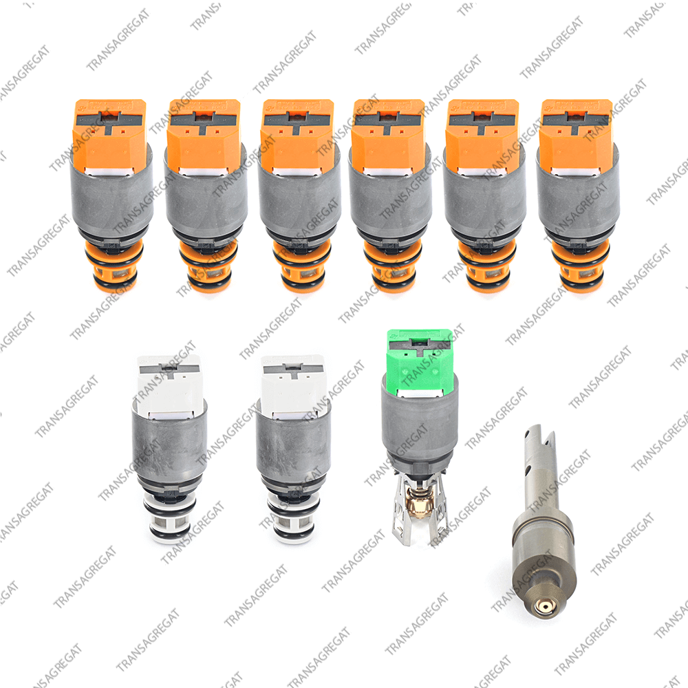 Комплект соленоидов (тип 5, 9 штук: 6 оранжевых, 2 белых, 1 зеленый)